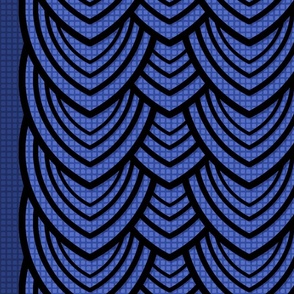 Checkered snakeskin artdeco_blue_large