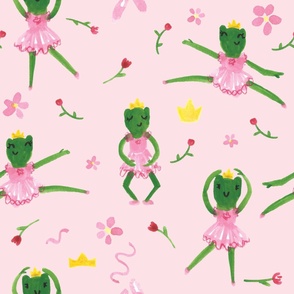 Ballerina Frogs Leaping into Spring