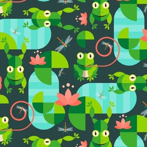 Lakeside Leaping Frogs - Medium