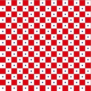 Red White Carretto Checkered Print