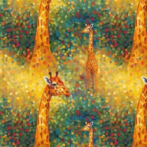 impressionist giraffes of the watercolor variety