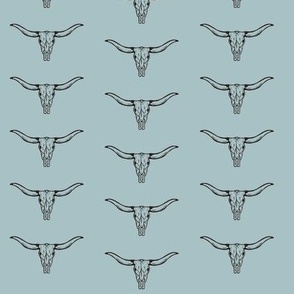 Longhorn Cow Skulls in Sage