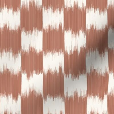 Checkered Ikat af6c56 on Cream faf7ef 