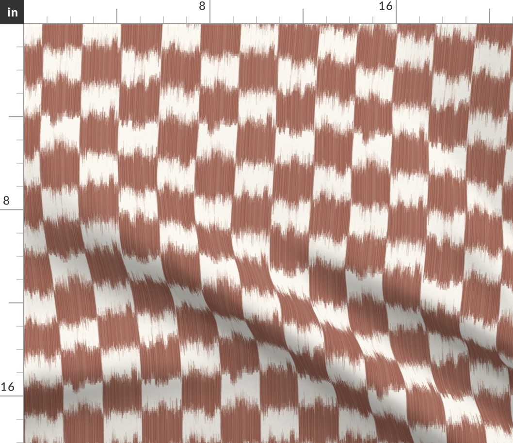 Checkered Ikat 995a4a on Cream faf7ef copy