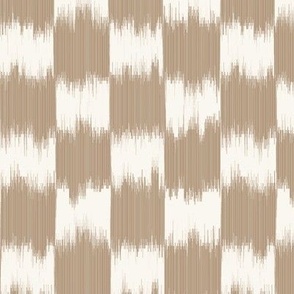 Checkered Ikat Soft Brown on Cream faf7ef copy 2