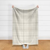 Soft beige textured plaid