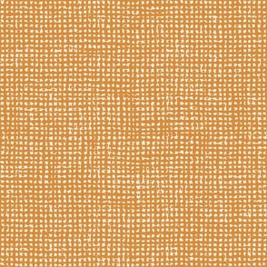 Small // Jack O Lantern orange and off white crosshatch burlap woven texture for Halloween