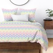 rainbow chevron stripes horizontal interlocking brick stripe pastel rainbow colors baby nursery bedding gender neutral