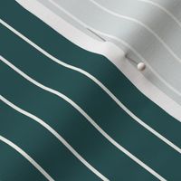 Classic Pinstripe Natural fefdf4 and Deep Sea Green 265557