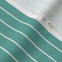 Classic Pinstripe Natural fefdf4 and Teal Winter 62a8a0