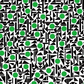 Compose  GREEN polka dots