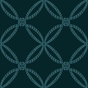 Macrame on dark green