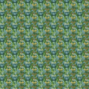 Whimsical Frogs and Foliage Pattern 