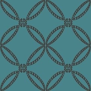 Macrame on teal