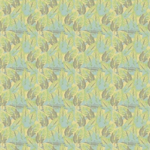 Tropical Serenity Leaf Pattern  