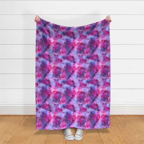 Rainbow Fuchsia Pink Purple Swirl / tie dye / marble