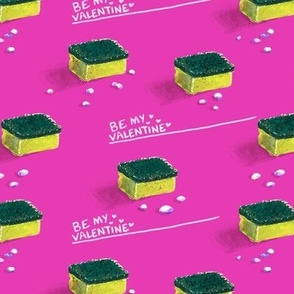 Be My Valentine and clean it up! In hot pink, citrus yellow,  and dark green