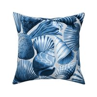 Shell-ebration Sea Shells Beachy Pattern in Blue and White