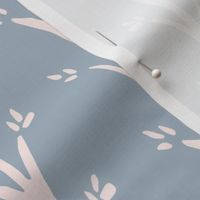 Lake Grasses Cottage Stripe in Dusty Blue and Creamy White