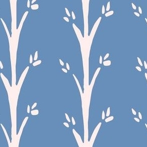 Lake Grasses Cottage Stripe in French Blue and Creamy White