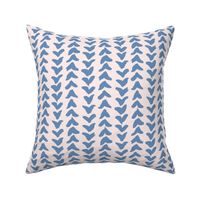 Freehand Abstract Arrow Marks Vertical Stripe in French Blue