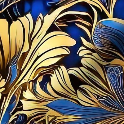 Gold and blue foliage xL
