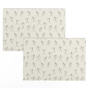 Twig Dancers on Eggshell White 6.7 inch repeat