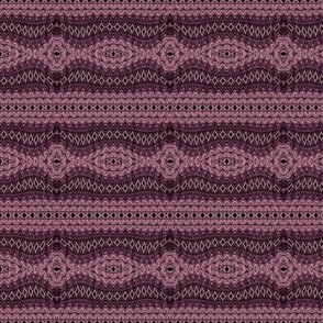 Boho vintage pink - wavy row stripe 