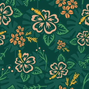 Happy Hibiscus || Tropical Scatter Pattern