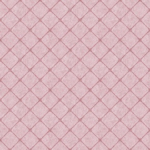 Pastel Pink and Maroon Faux Velvet Lattice  SMALL  