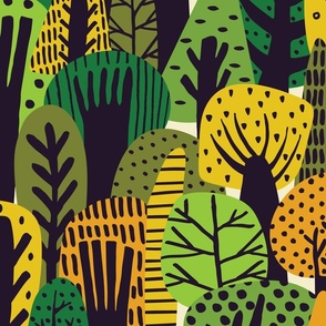 Whimsical Forest - Summer Color Scheme Large