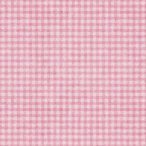 Pastel Pink on Pink Faux Velvet Gingham  SMALL   