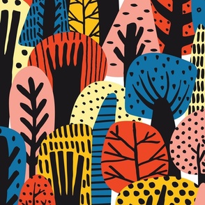 Whimsical Forest - Primary Color Scheme Large