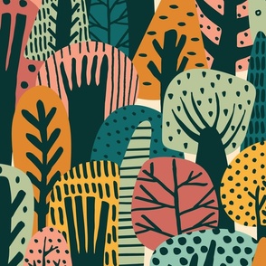 Whimsical Forest - Soft Color Scheme Large