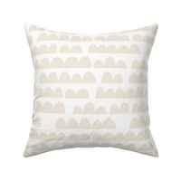 abstract rolling hills - eggshell and ivory white