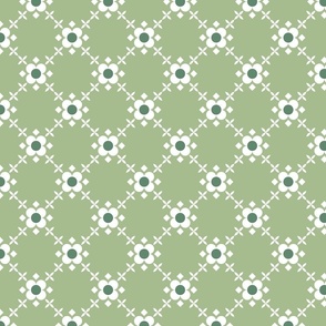 43-c-Medium-Green Ditsy flower tile