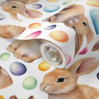 Easter Bunnies Watercolour 3 by Norlie Studio