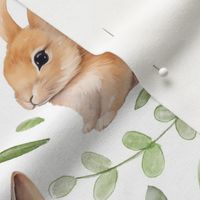 Easter Bunnies Watercolour 2 by Norlie Studio