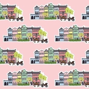 Charleston Rainbow Row Small- Pink