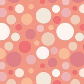 bubbles pattern pink and apricot