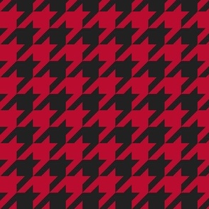 FS  Red and Black Team Colors Houndstooth Check