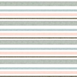 Spring, pink, green, and orange, stripe, linen texture