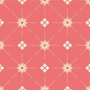 stars foulard pattern pink