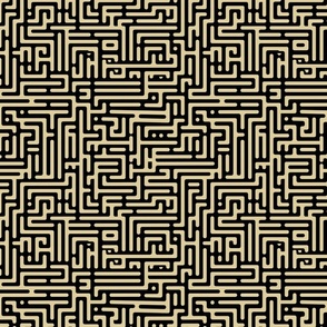 Modern Labyrinth Geometric Maze Seamless Pattern