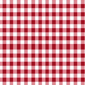 Classic Red Gingham Checkered Seamless Pattern