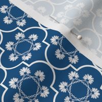 Blue and  White Trellis