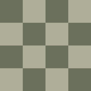 Checker Board 12 inch Repeat Large Scale Green 