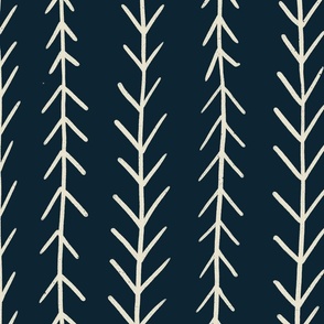 The Leap Frog Free Hand Stripes Navy-Big