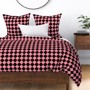 Diagonal Pink and Black Checkers, Large