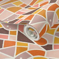 (M) Mosaic Pattern Wallpaper / Warm Colors Version / Medium Scale